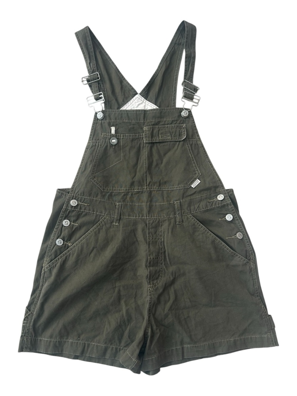 Vintage Stephen Hardy Squeeze Olive Green Shortalls / Short Overalls size L